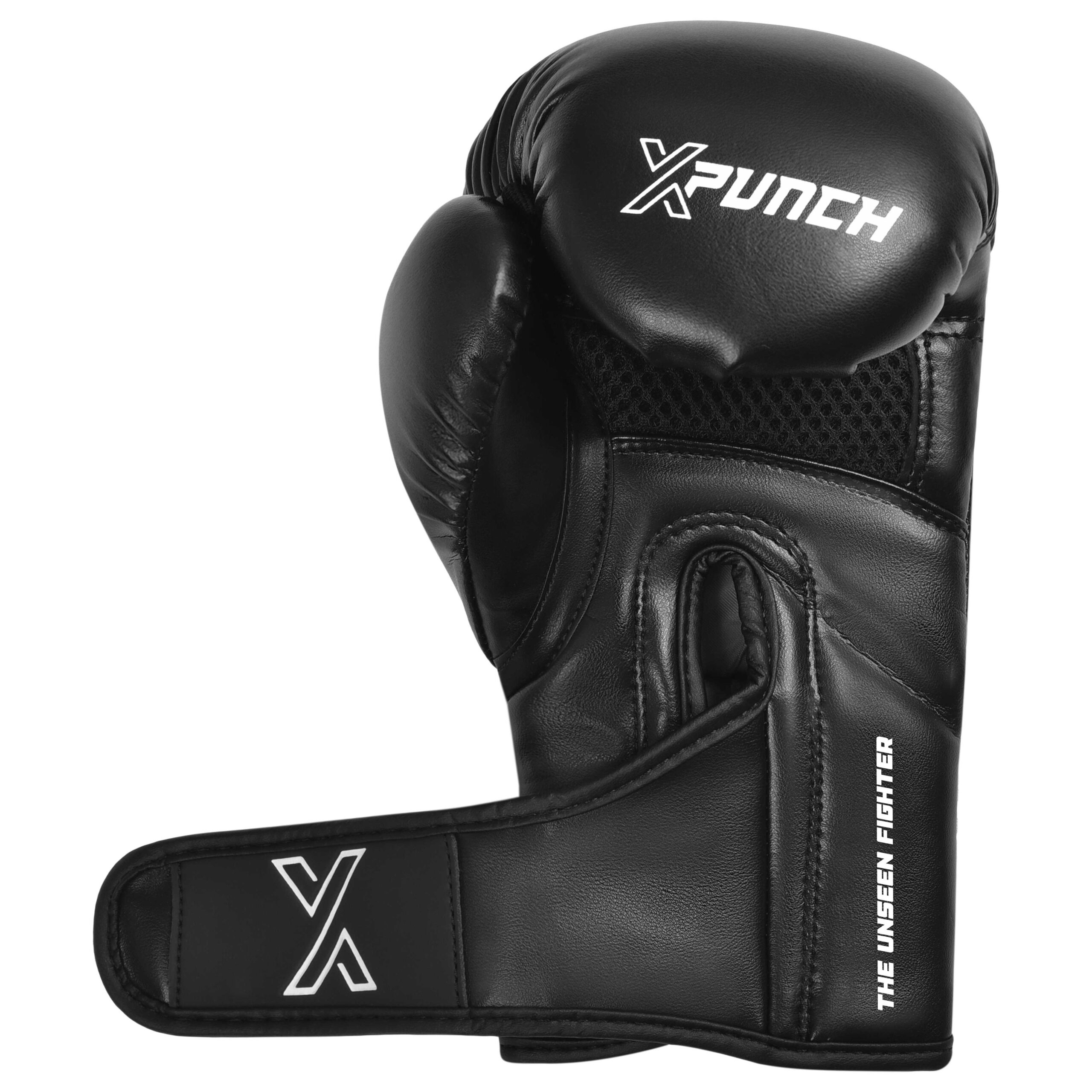 Treningowe Rękawice Bokserskie dla Dzieci XPUNCH BLACK VORTEX JUNIOR Czarne