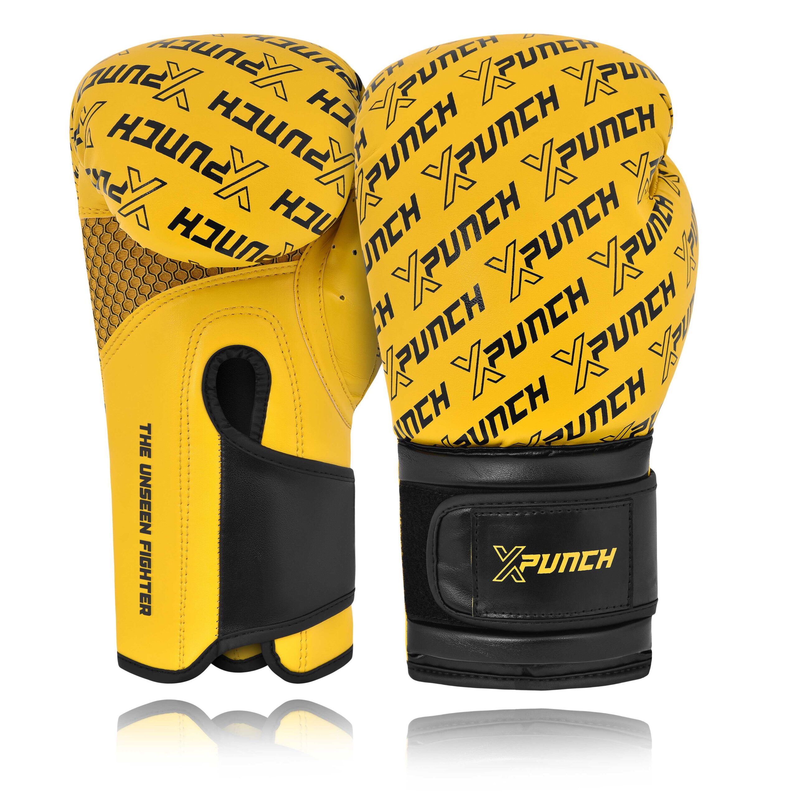 Rękawice Bokserskie Treningowe Żółte | XPUNCH XREBEL - obrazek 2