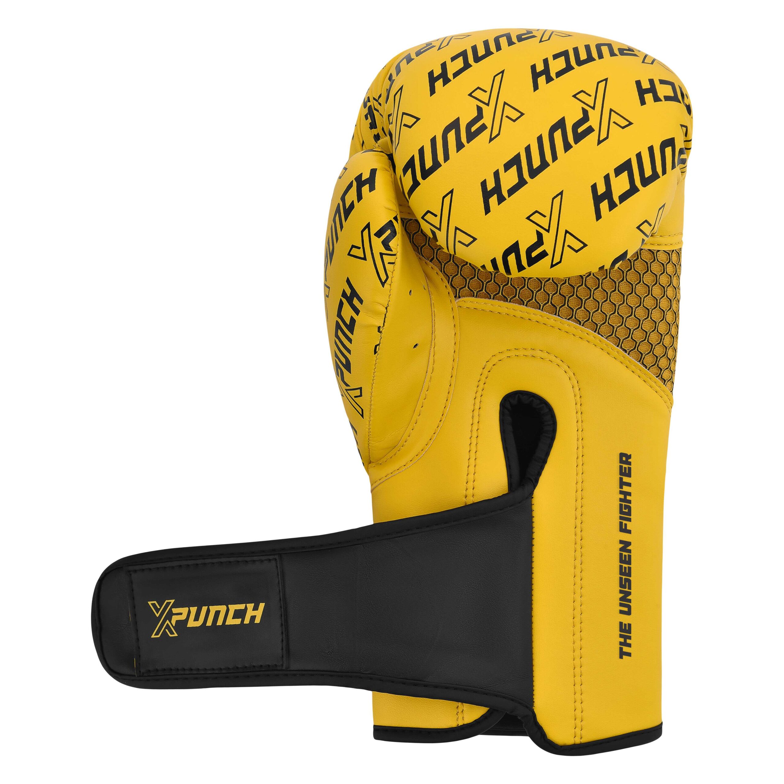 Rękawice Bokserskie Treningowe Żółte | XPUNCH XREBEL - obrazek 4