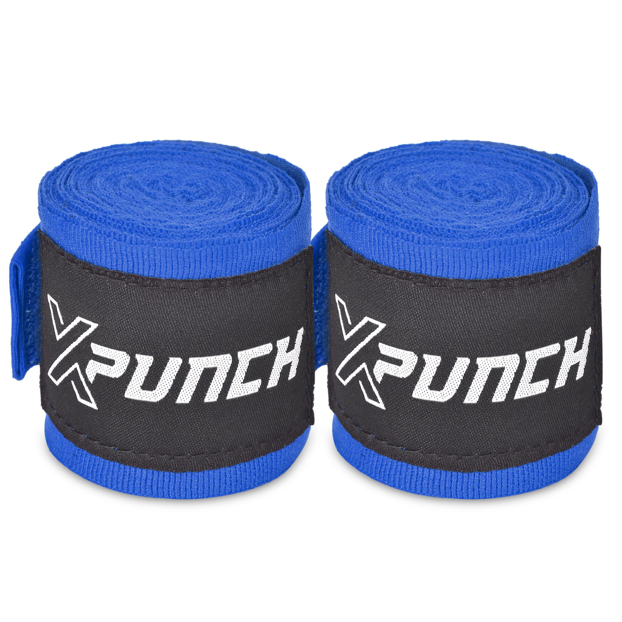 Owijki bokserskie XPUNCH XWRAP BLUE, Niebieskie Bandaże Bokserskie