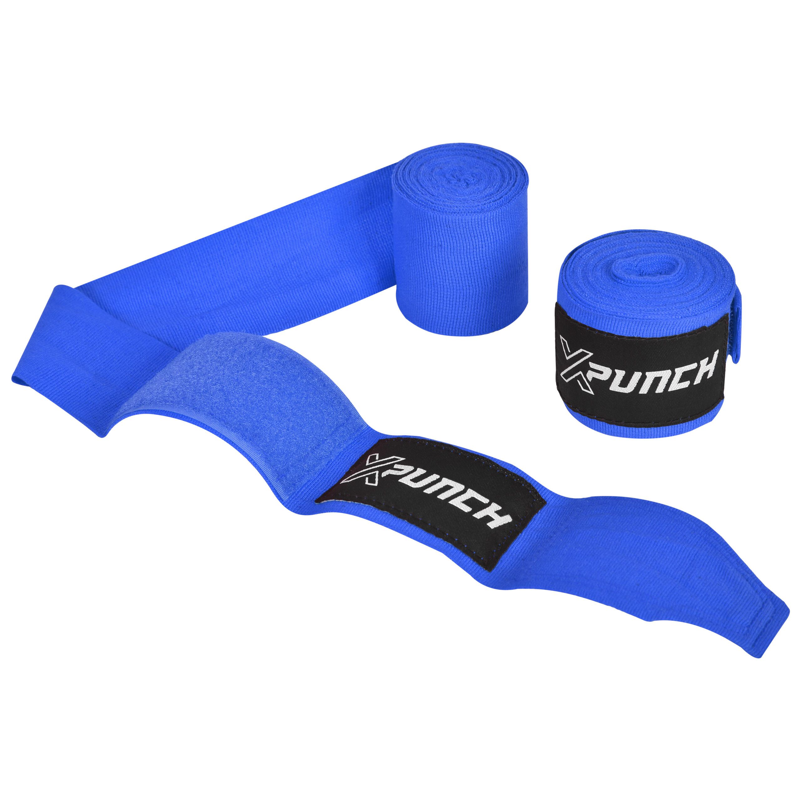 Owijki bokserskie XPUNCH XWRAP BLUE, Niebieskie Bandaże Bokserskie - obrazek 2
